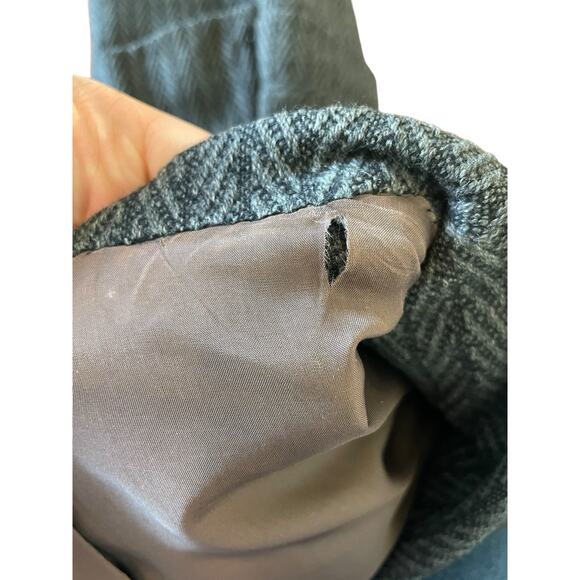 Vtg 50s Bernhard Altmann Cashmere Grey Blazer Herringbone 42”chest Academia - Picture 9 of 12